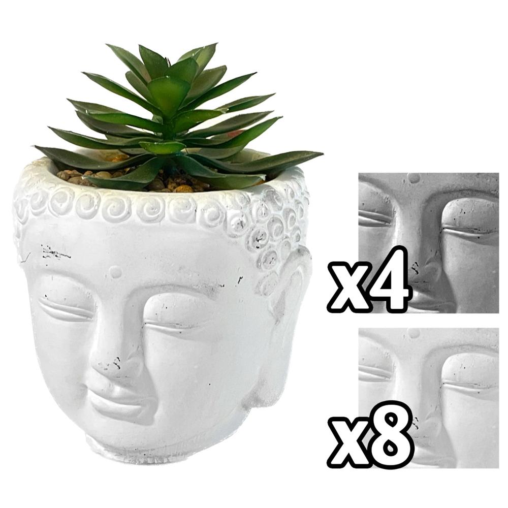 Gha 59426 Buddha Pianta Grassa Short 10,5*10,5*13,5Cm 2 Ass. 1/12