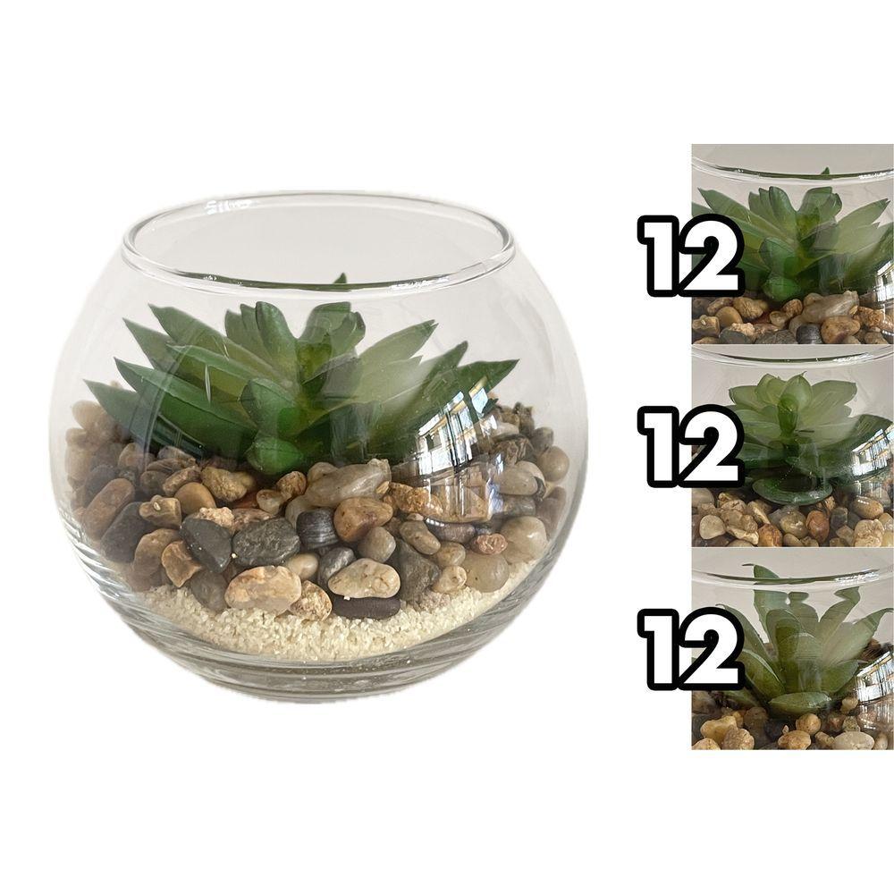 GHA 62178 Vasetto Sfera Vetro 8.8*6.7Cm 3 Ass. - Vetro Assortito - Piante | Mikasa