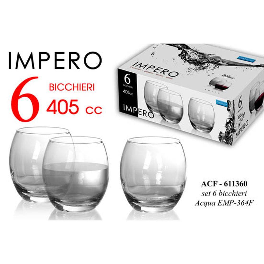 ACF/6 BICCH.ACQUA IMPERO 405CC EMP364F - Vetro - Bicchieri | Mikasa