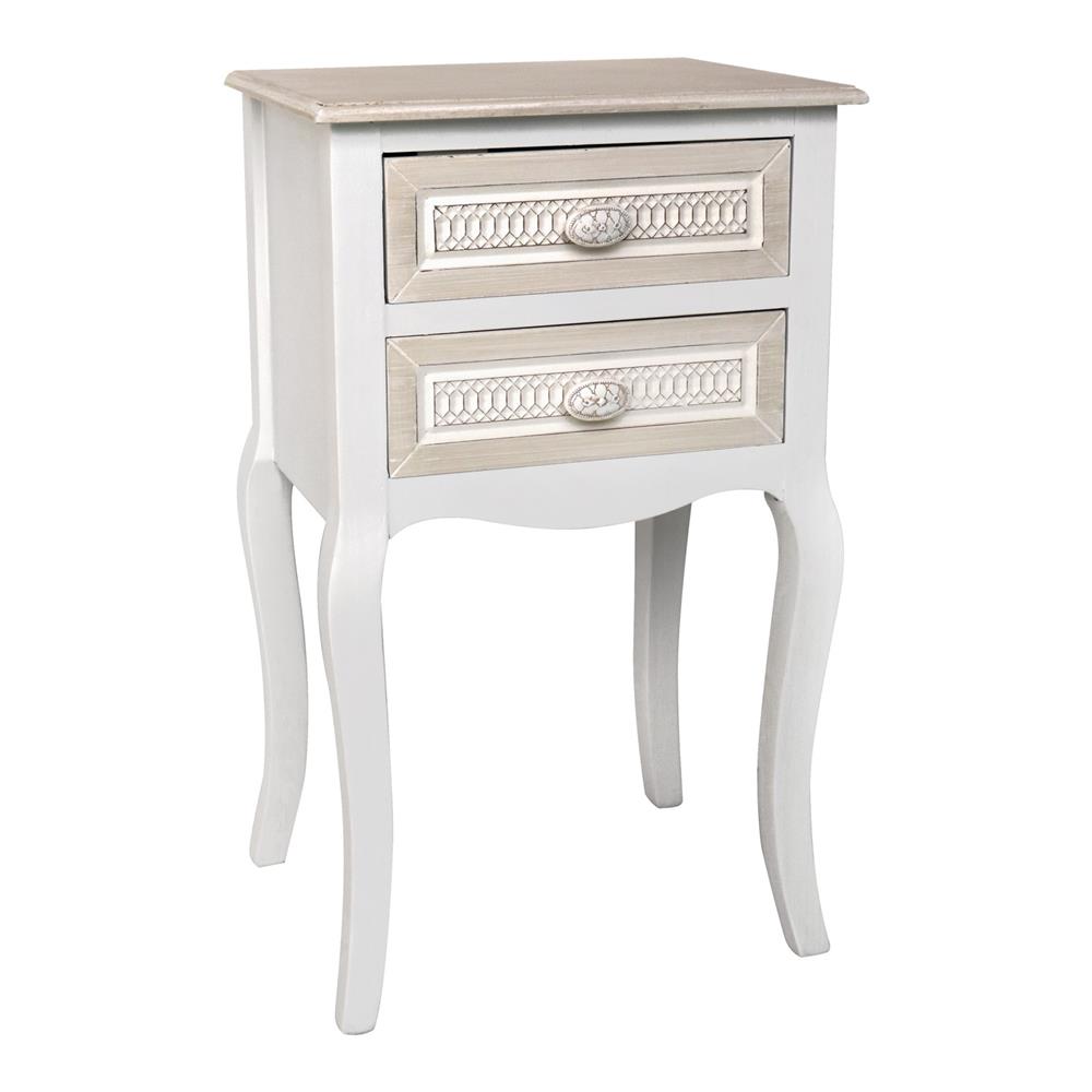 Gre 56197 Comodino 2C Infinity 41*34*68Cm - Bianco - Comodini | Mikasa