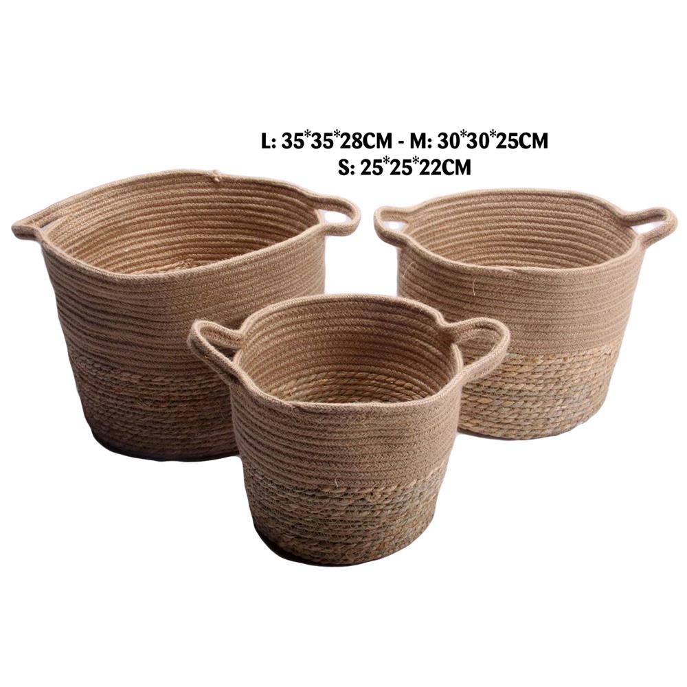 Il 56461 S/3 Cesta Intrecciata Naturale