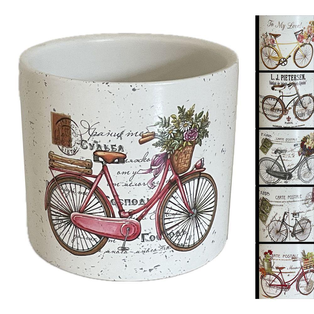 Jie 61068 Portavaso Farm Life Biciclette 10*10*9Cm 6 Ass.
