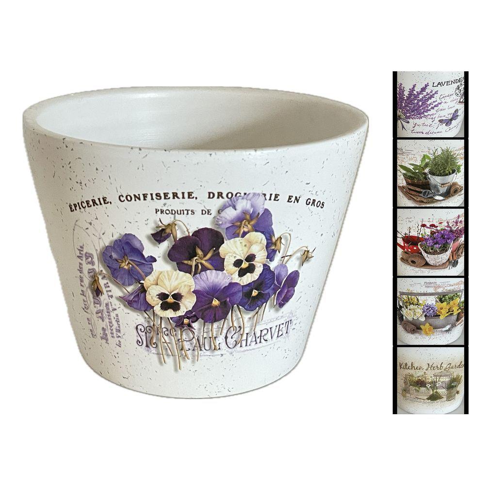 Jie 61069 Portavaso Farm Life Floreale 13*13*10Cm 6 Ass.