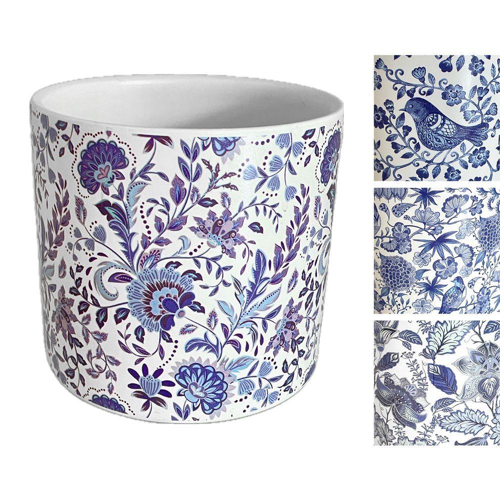 Jie 61071 Portavaso Blue Nature 12,5*12,5*11,5Cm 4 Ass.