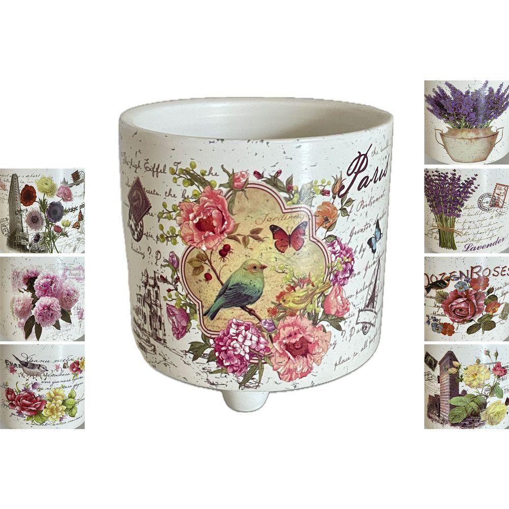 Jie 61073 Portavaso Con Piedini Vintage 9,5*9,5*9,5Cm 8 Ass.