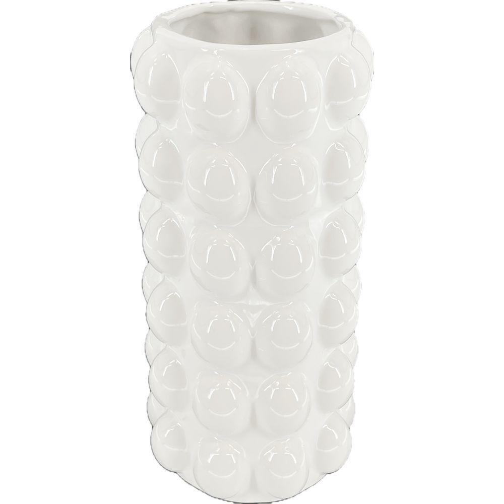 JOD 62636 Vaso Ceramica Perla Bianca Round M 12*12*25Cm