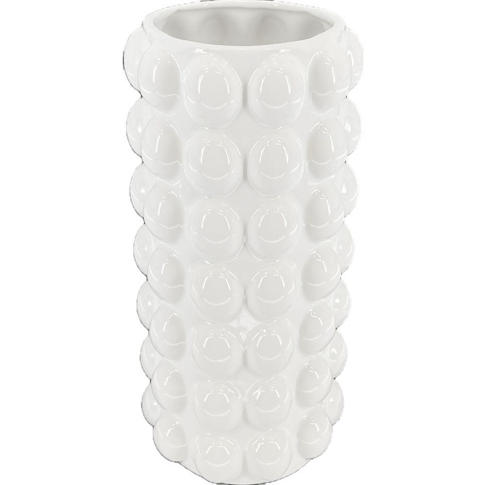 JOD 62637 Vaso Ceramica Perla Bianca Round S 9*9*20Cm