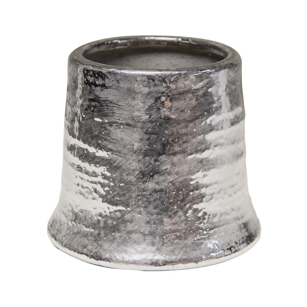 Kei 57456 Vaso Vulcano Argento Big D.20*17Cm