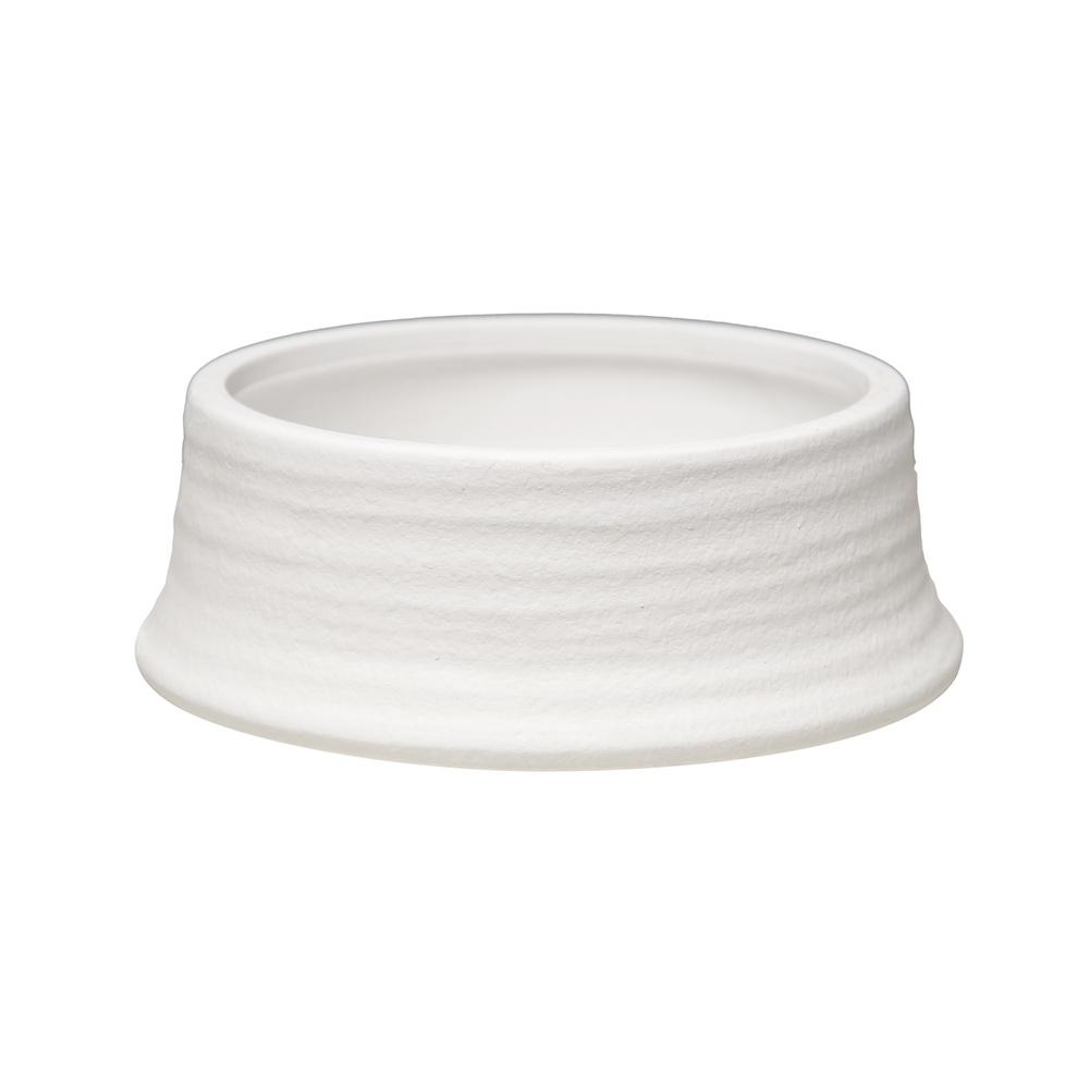 Kei 57457 Vaso Basso Vulcano Bianco D.25*9Cm