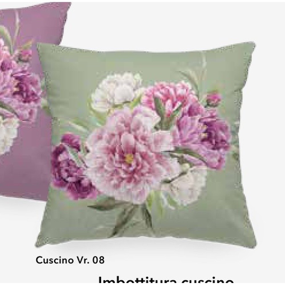 Fodera Cuscino Armonia Cm.50X50 Retro Coordinato Verde Salvia 08 - Tessuto Verde - Cuscini | Mikasa