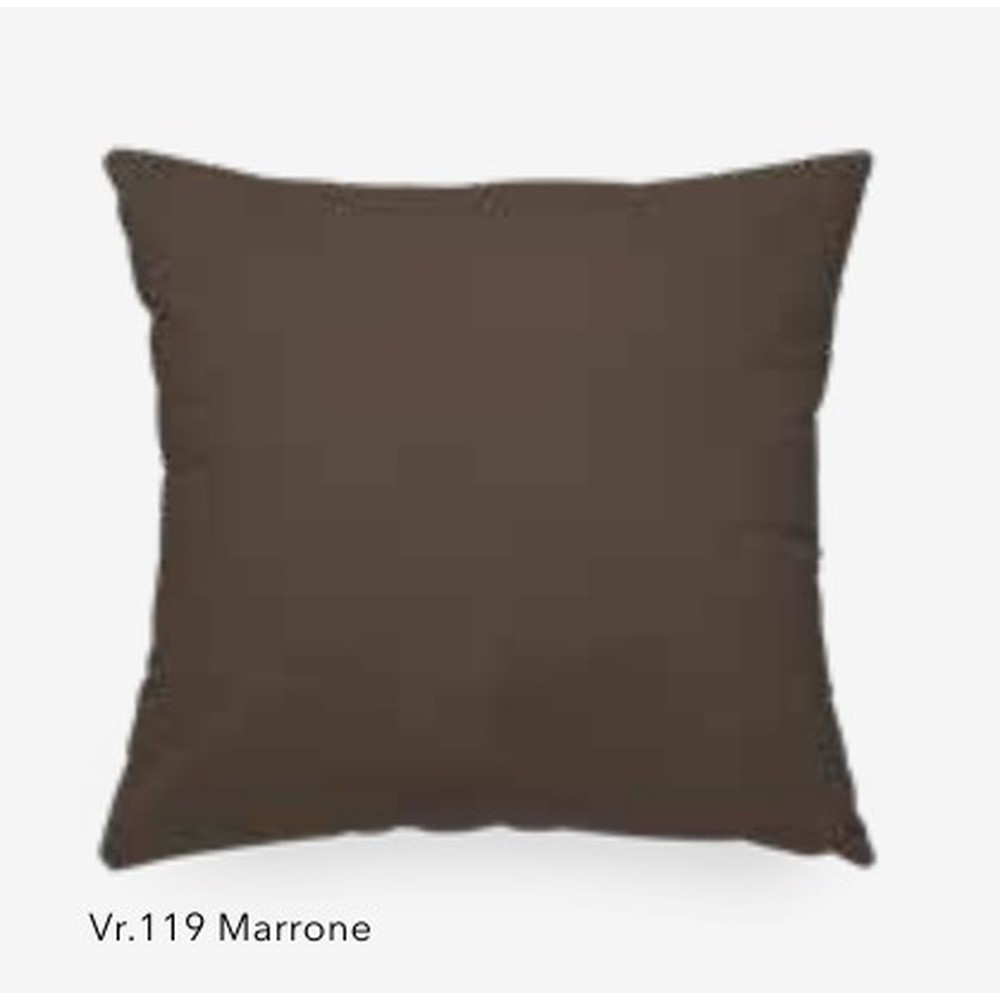 Fodera Cuscino Arredo Otis Idrorepellente Tinta Unita Cm.50X50 Marrone Scuro 119 - Tessuto Marrone - Cuscini | Mikasa