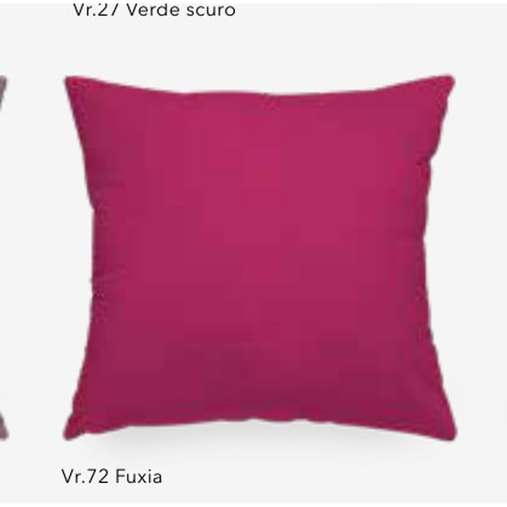 Fodera Cuscino Arredo Otis Idrorepellente Tinta Unita Cm.50X50 Fuxia 72 - Tessuto - Cuscini | Mikasa