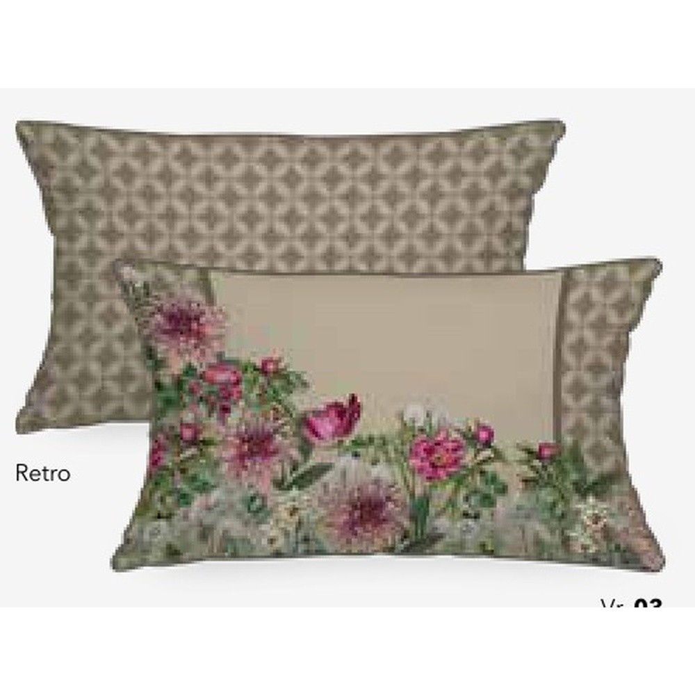 Fodera Cuscino Velluto Giardino C/Piping Cm.35X60 Beige 03