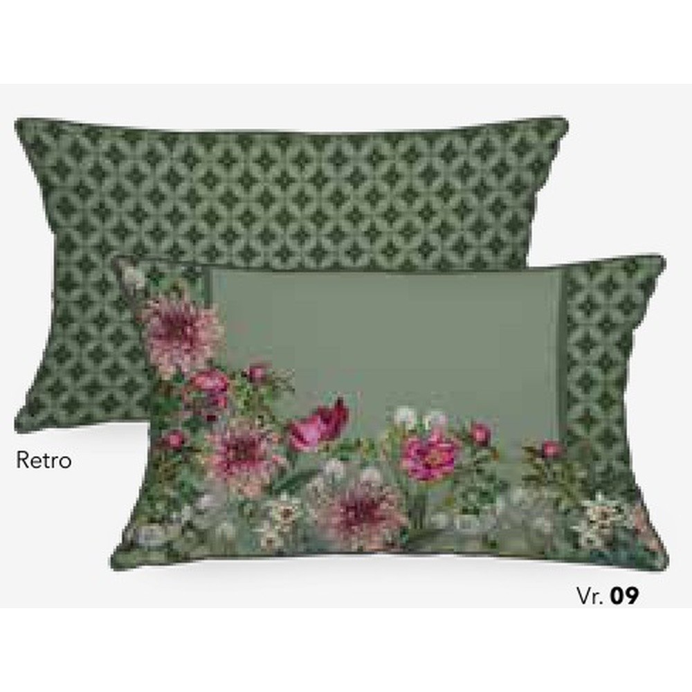 Fodera Cuscino Velluto Giardino C/Piping Cm.35X60 Verde 09