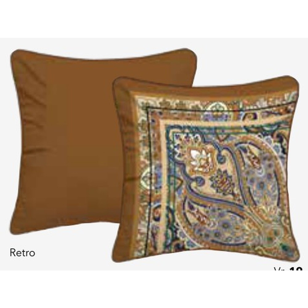 Fodera Cuscino Velluto Samarcanda C/Piping Cm.50X50 Marrone 19
