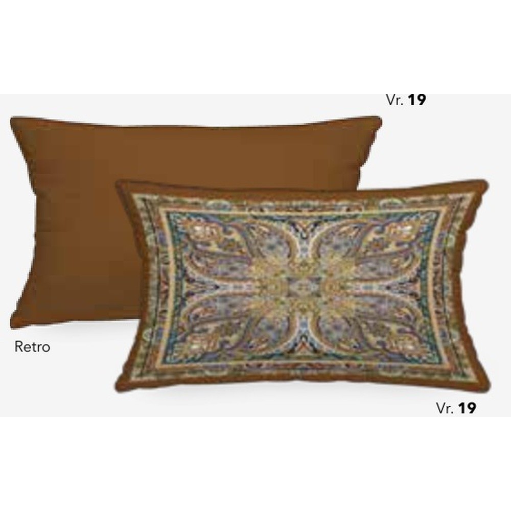Fodera Cuscino Velluto Samarcanda C/Piping Cm.35X60 Marrone 19