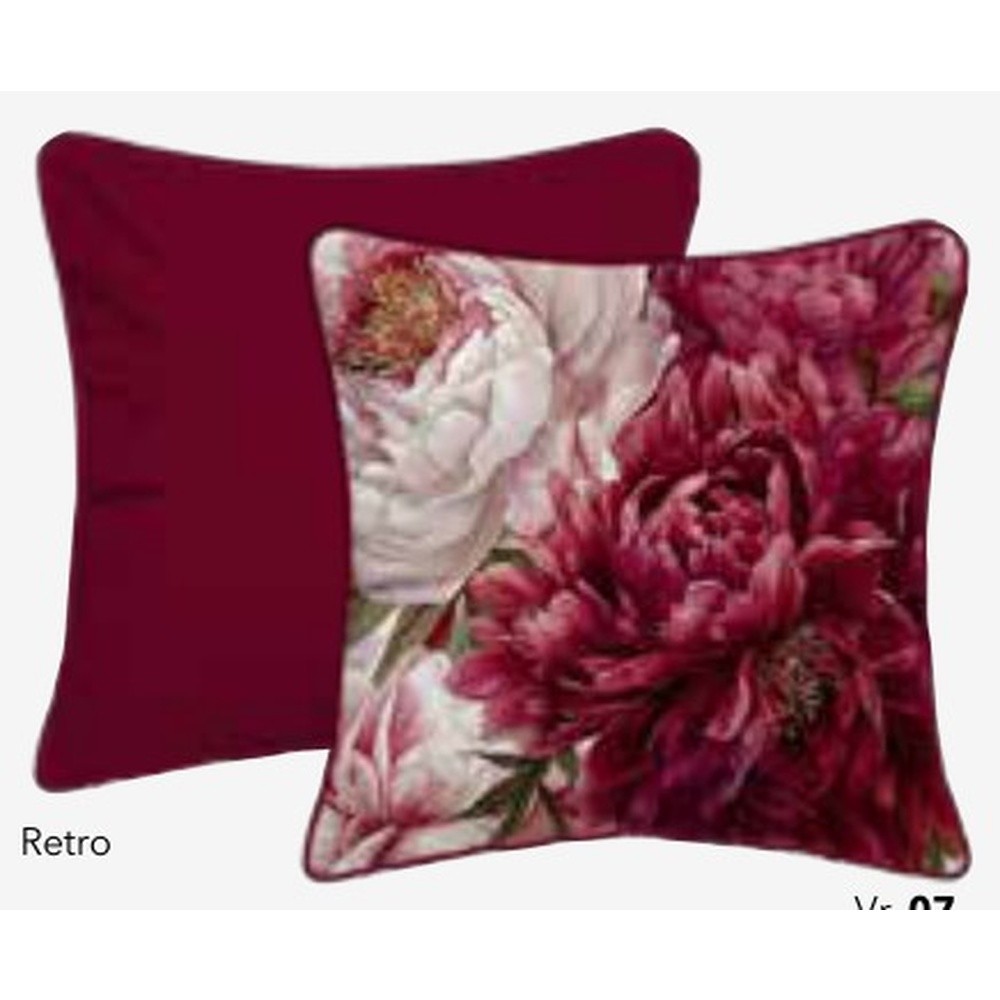 Fodera Cuscino Velluto Eva C/Piping Cm.50X50 Bordeaux 07