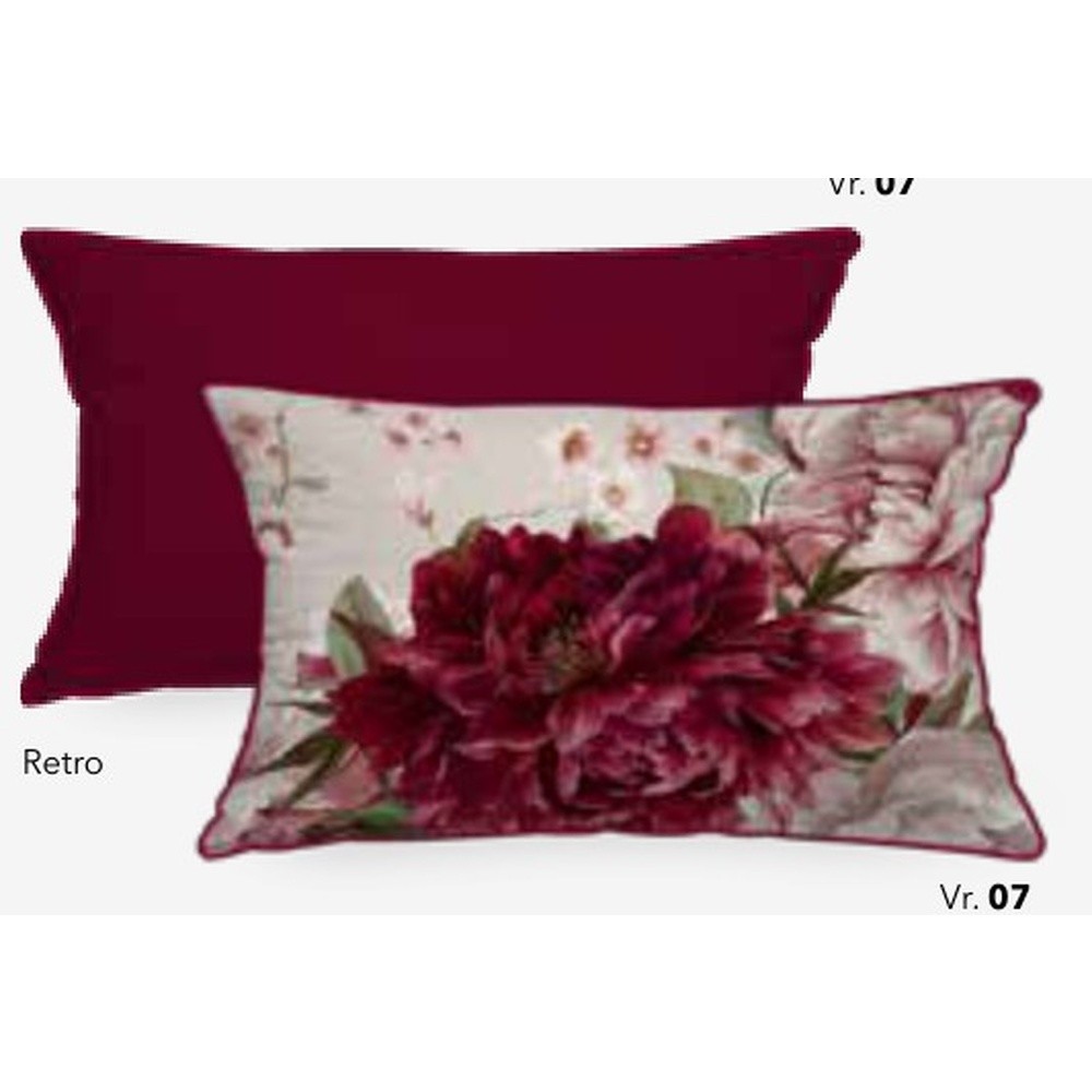 Fodera Cuscino Velluto Eva C/Piping Cm.35X60 Bordeaux 07
