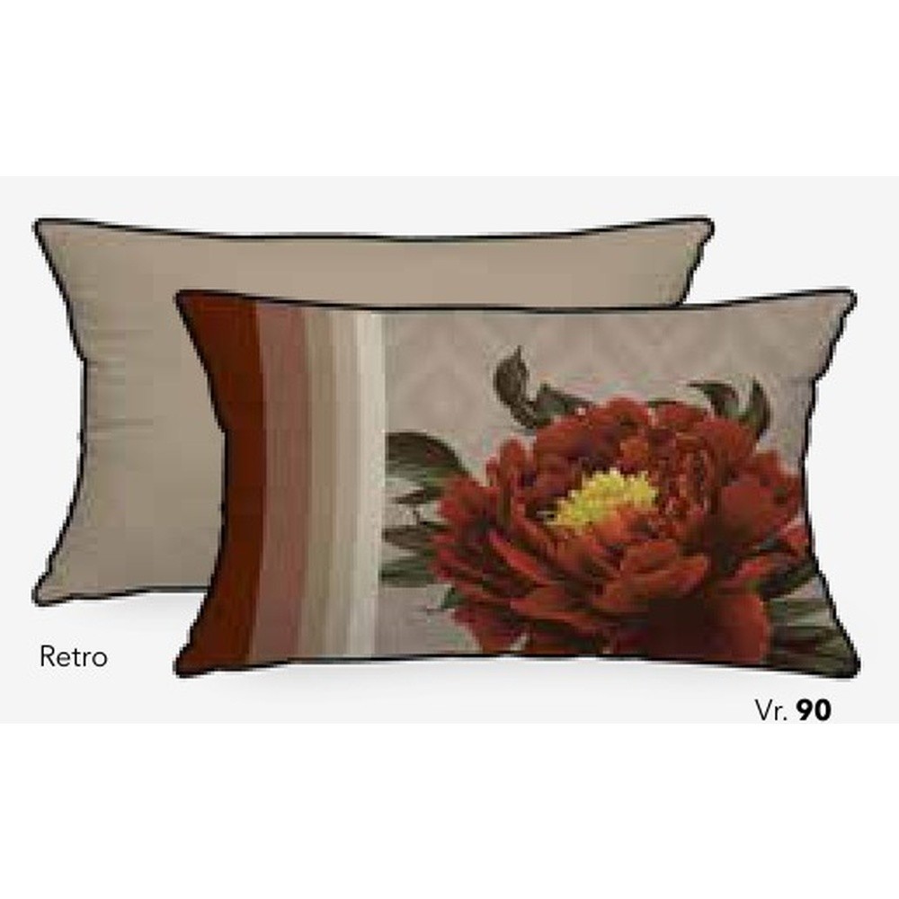 Fodera Cuscino Velluto Greta C/Piping Cm.35X60 Cotto 90
