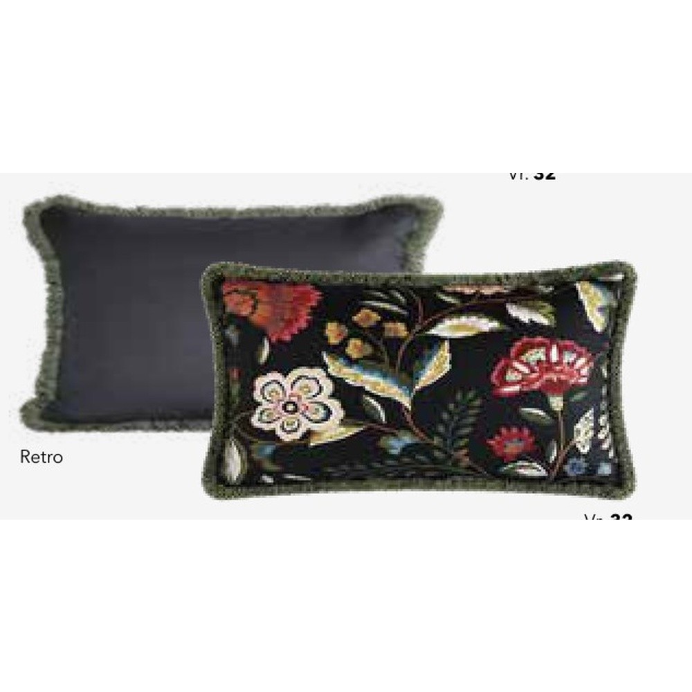 Fodera Cuscino Velluto Naim C/Passamaneria Marabo' Cm.35X60 Grigio 32