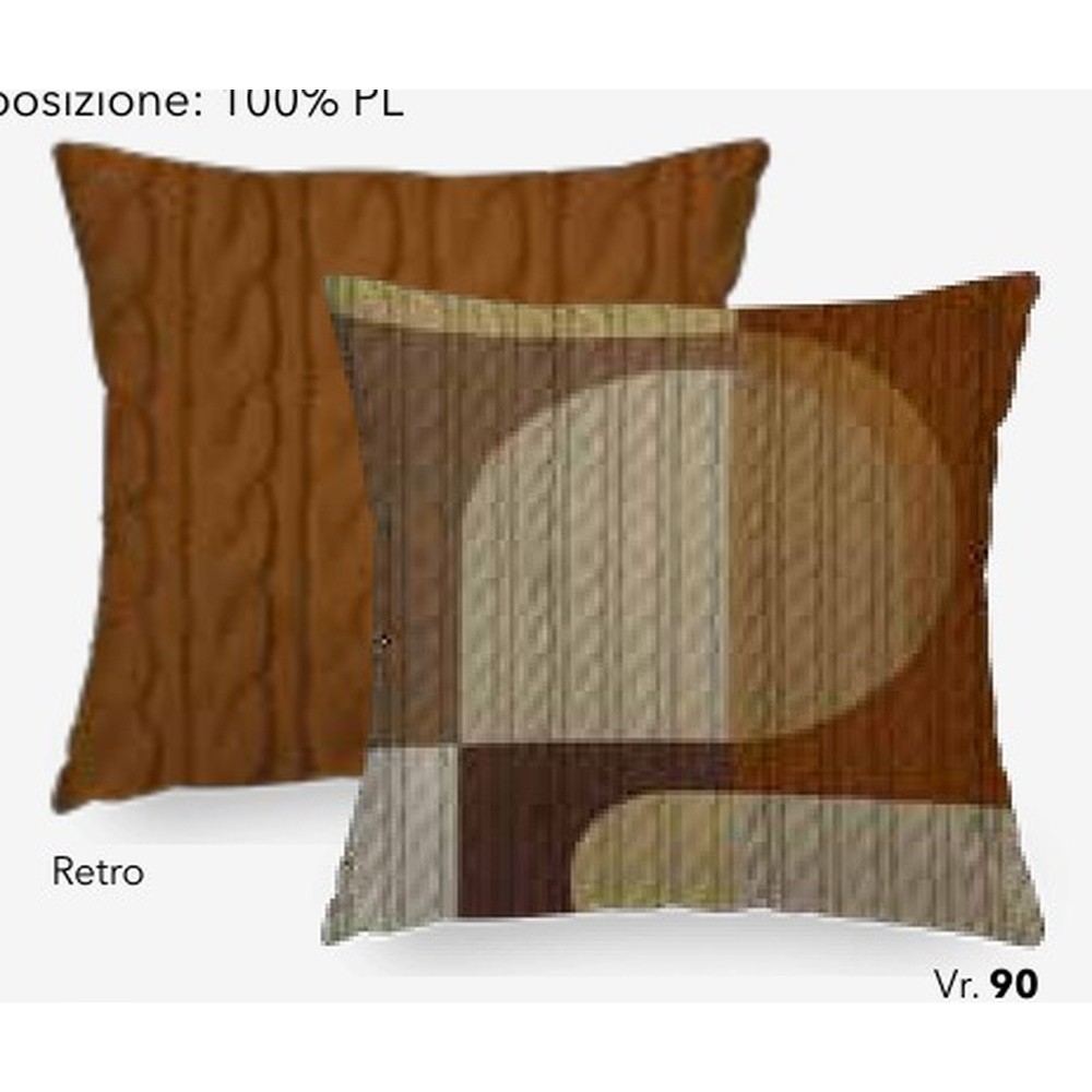 Fodera Cuscino Velluto Shine Tricot Astratto Cm.48X48 Cotto 90