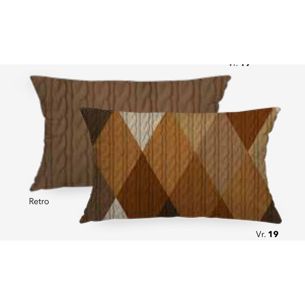 Fodera Cuscino Velluto Shine Tricot Rombo Cm.35X60 Marrone 19