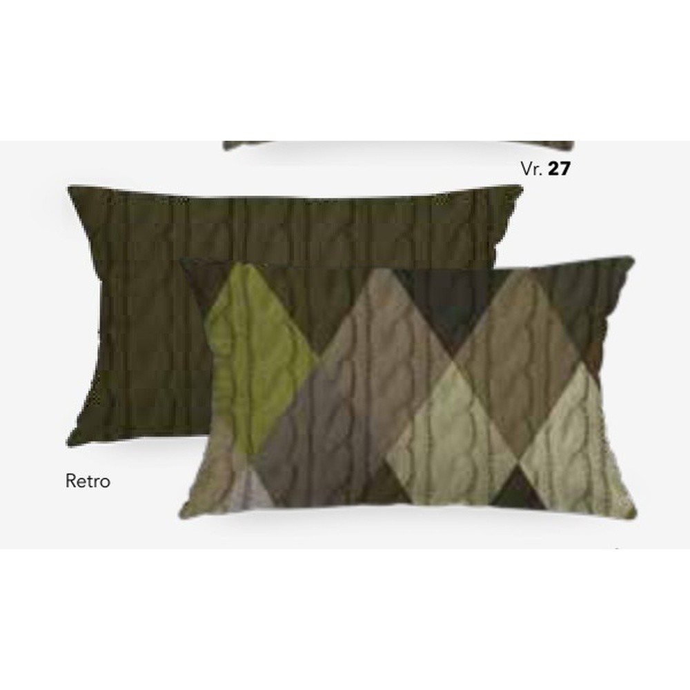 Fodera Cuscino Velluto Shine Tricot Rombo Cm.35X60 Verde Scuro 27