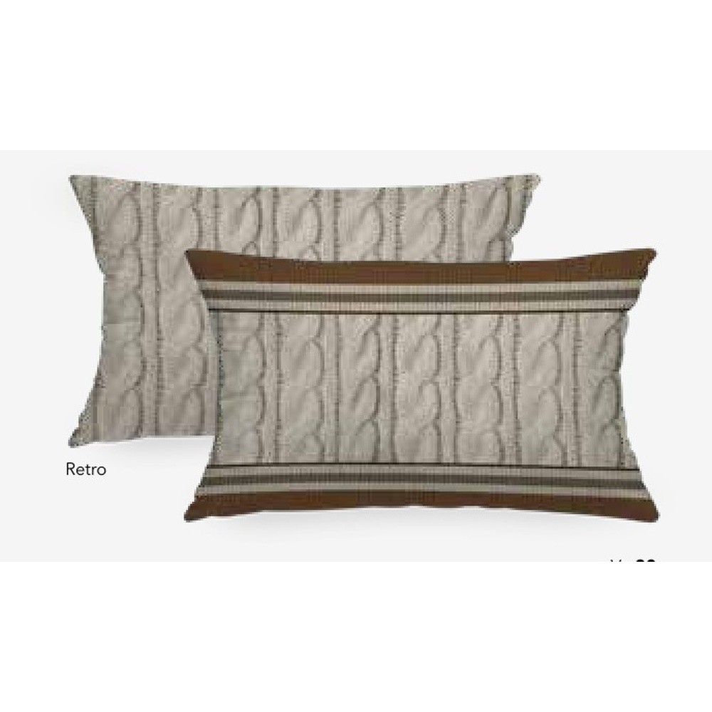 Fodera Cuscino Velluto Shine Tricot Treccia Cm.35X60 Avorio 80