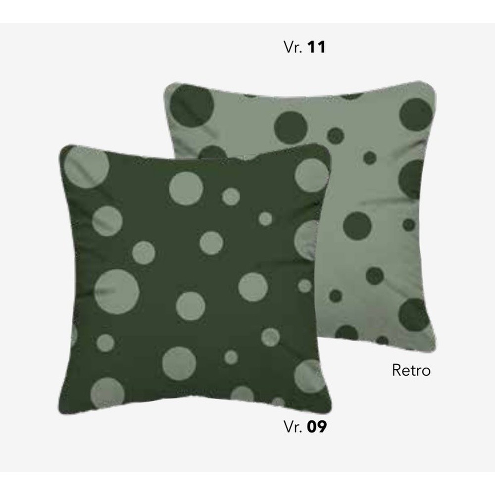 Fodera Cuscino Velluto Pois Cm.50X50 Verde 09
