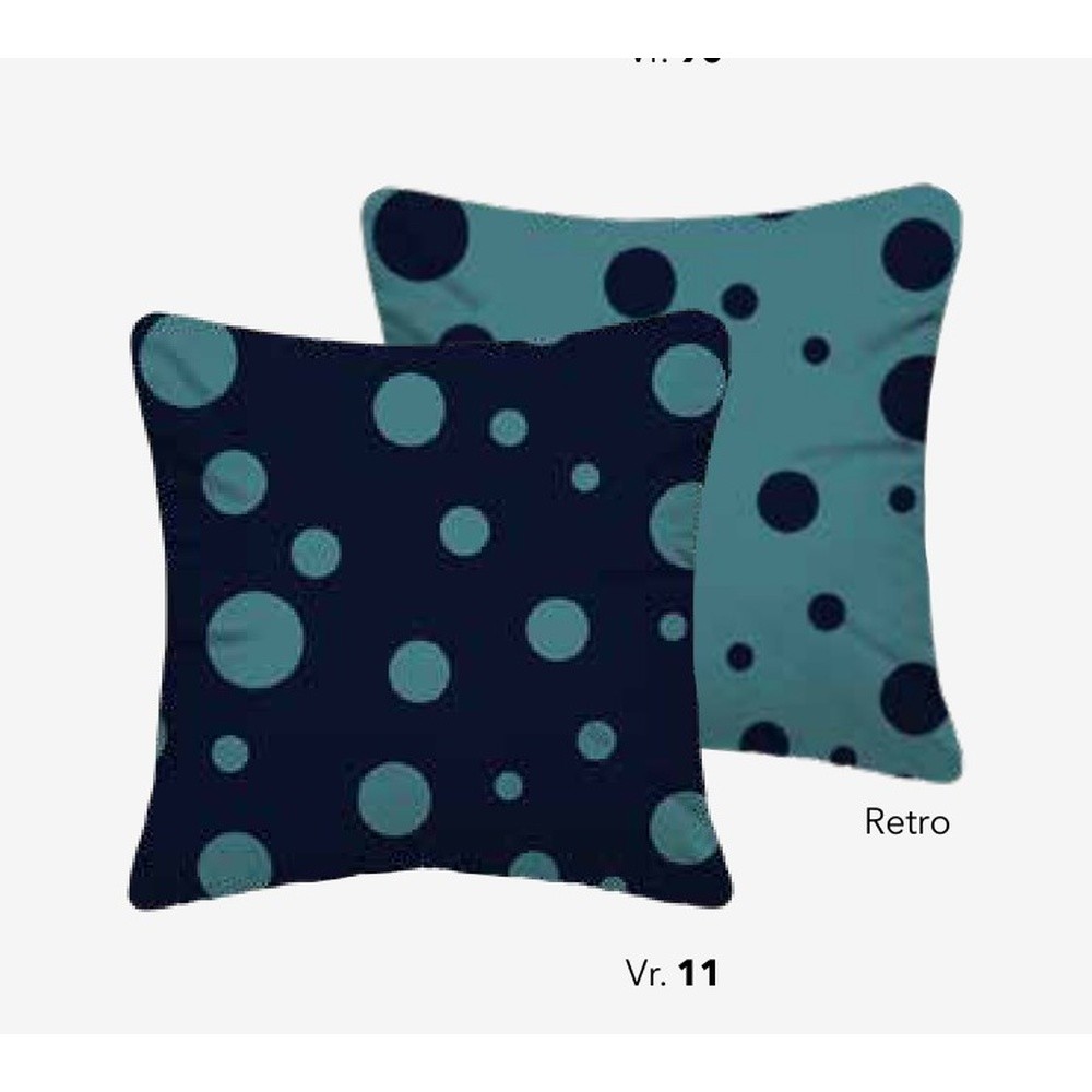 Fodera Cuscino Velluto Pois Cm.50X50 Blu 11