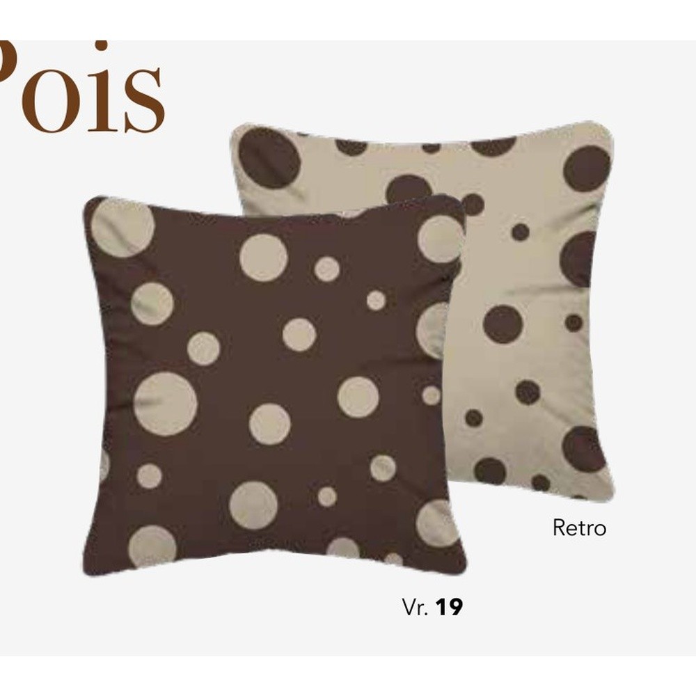 Fodera Cuscino Velluto Pois Cm.50X50 Marrone 19