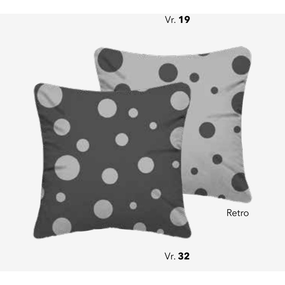 Fodera Cuscino Velluto Pois Cm.50X50 Grigio 32