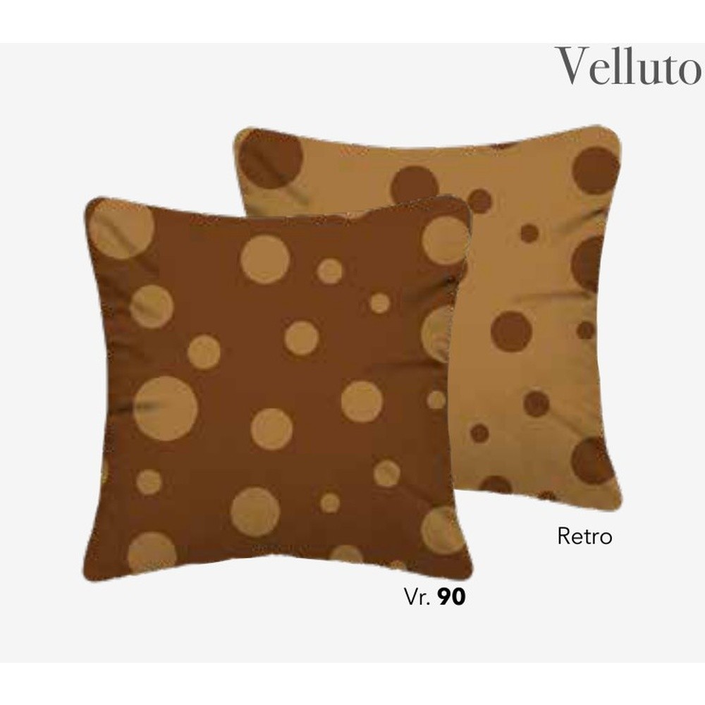 Fodera Cuscino Velluto Pois Cm.50X50 Cotto 90