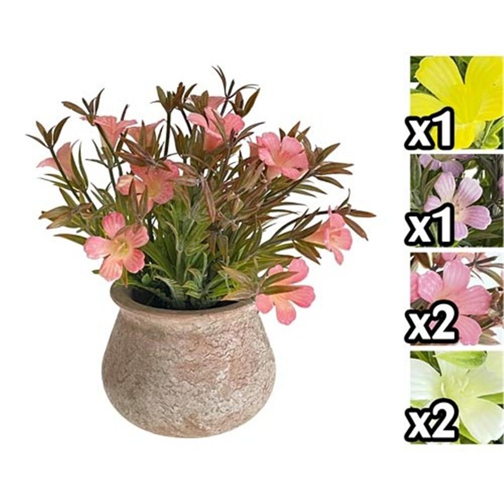 Lao 58711 Bush Vasetto Mattone 22Cm 4 Ass. - Assortito - Piante | Mikasa