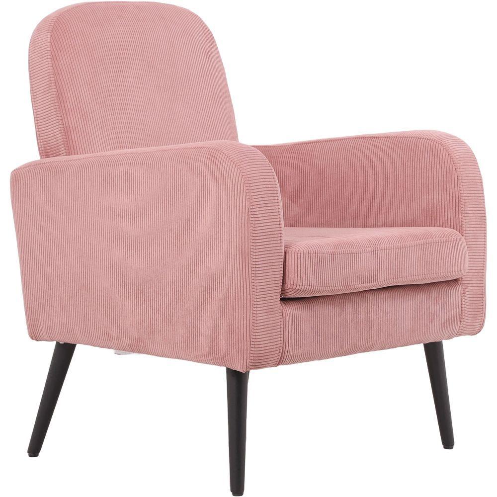 Lay 59889 Poltrona Con Braccioli A Coste Rosa 74*78*86Cm - Coste Rosa - Poltrone | Mikasa