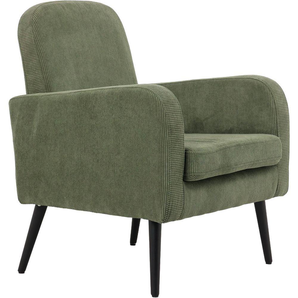 Lay 59890 Poltrona Con Braccioli A Coste Oliva 74*78*86Cm - Coste Verde - Poltrone | Mikasa
