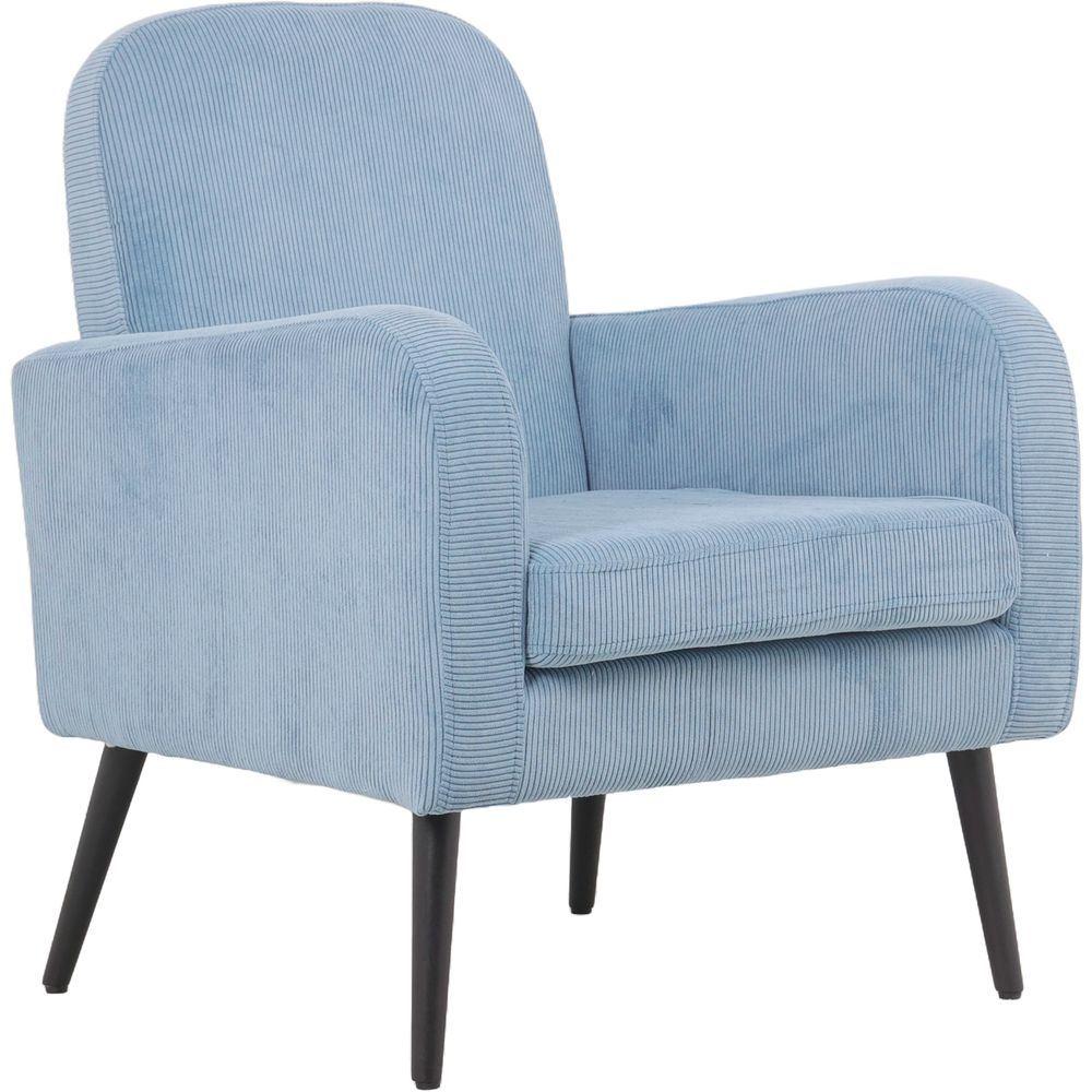 Lay 59891 Poltrona Con Braccioli A Coste Blu 74*78*86Cm - Coste Blu - Poltrone | Mikasa