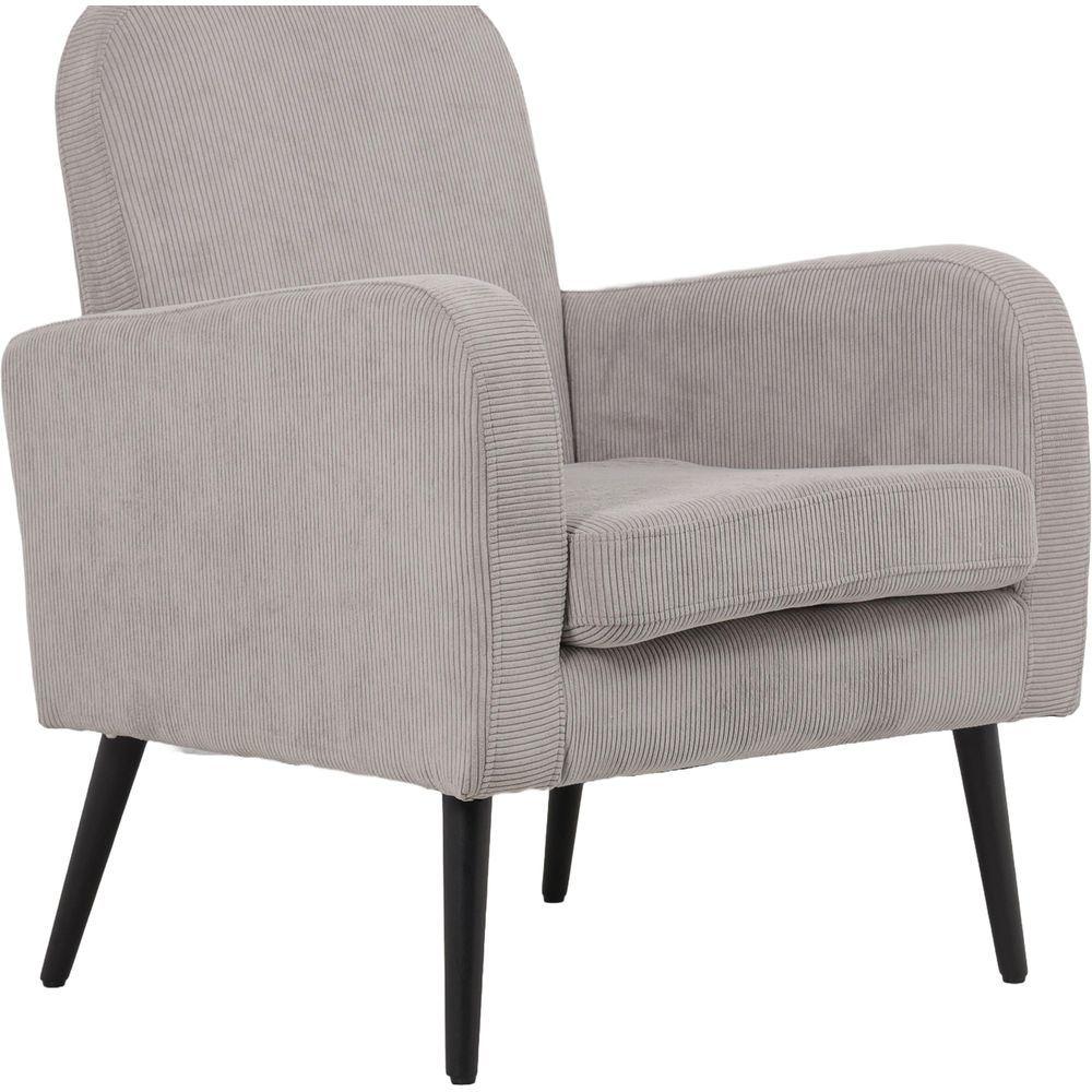 Lay 59892 Poltrona Con Braccioli A Coste Grigia 74*78*86Cm - Coste Grigio - Poltrone | Mikasa