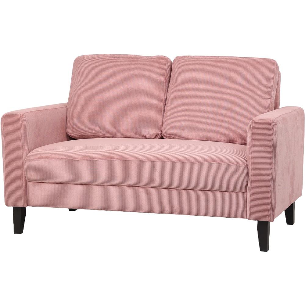 Lay 59899 Divano Velluto A Coste Rosa 142*80*80Cm - Velluto Rosa - Divani | Mikasa