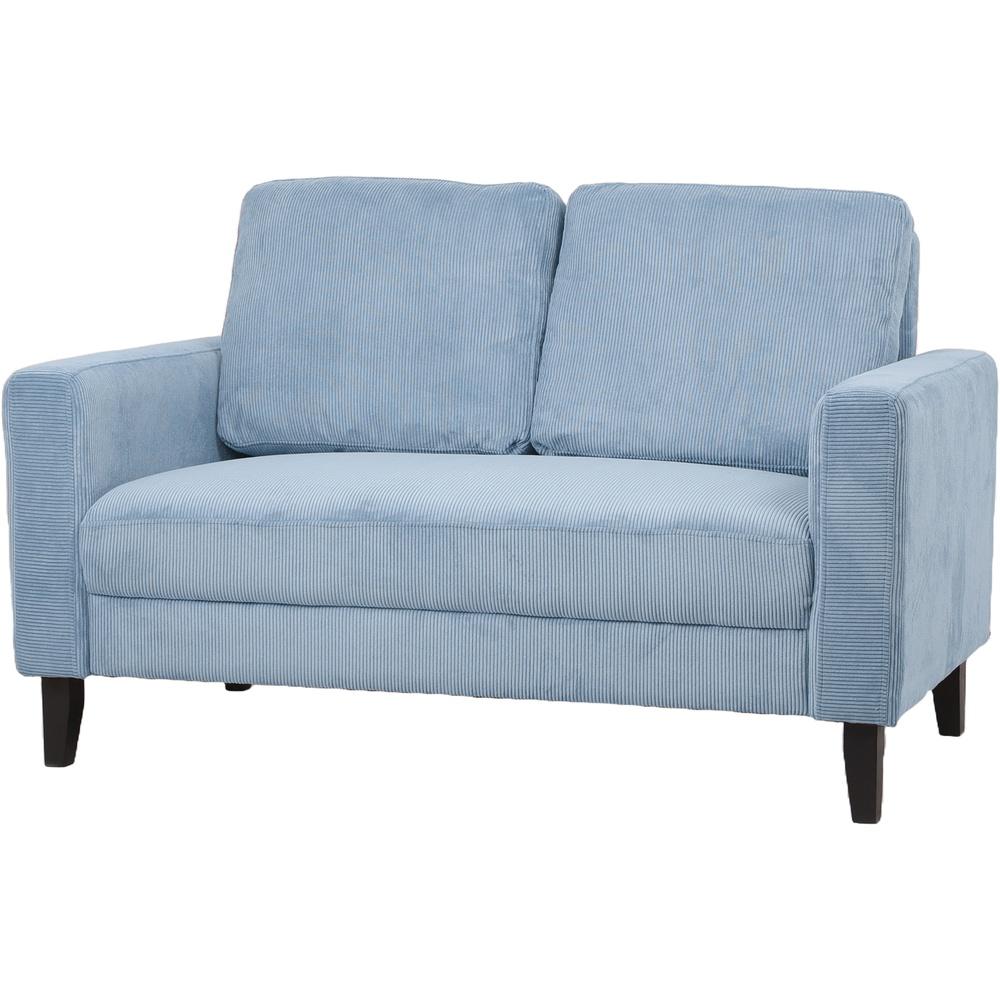 Lay 59901 Divano Velluto A Coste Blu 142*80*80Cm - Velluto Blu - Divani | Mikasa