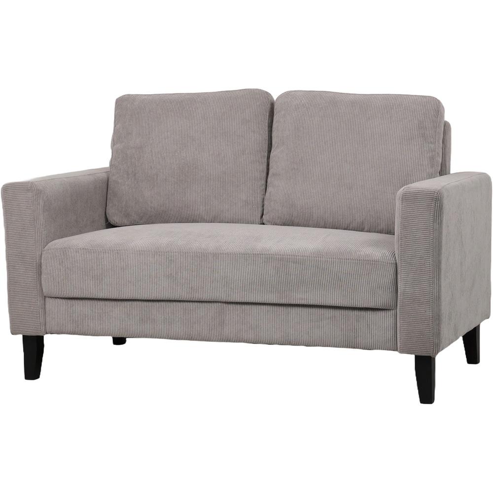 Lay 59902 Divano Velluto A Coste Grigio 142*80*80Cm - Velluto Grigio - Divani | Mikasa