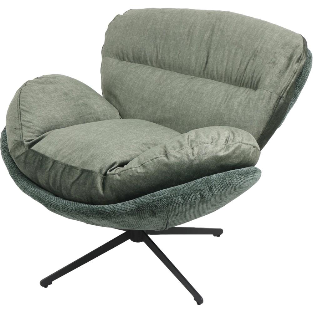 Lay 61081 Poltrona Design Relax Verde 97*101*80Cm - Velluto Verde - Poltrone | Mikasa