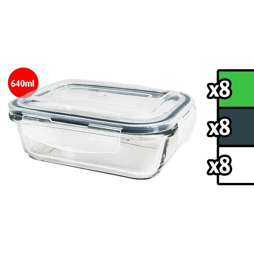 Leh 60019 Contenitore In Vetro C/ Coperchio Rett. 640Ml 17,7*13,1*6,8Cm - Vetro Trasparente - Pirofile | Mikasa