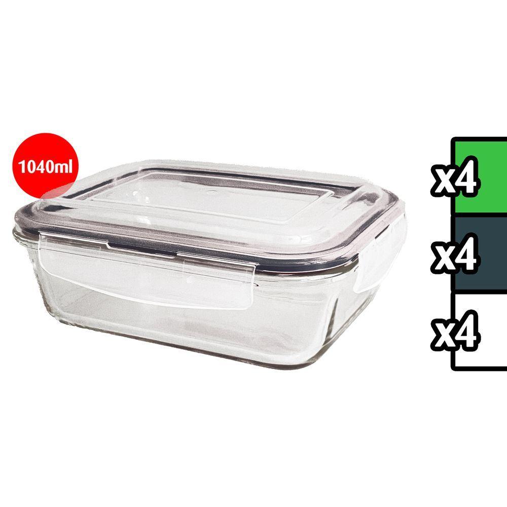 Leh 60020 Contenitore In Vetro C/ Coperchio Rett. 1040Ml 20,7*15,5*7,6Cm - Vetro Trasparente - Pirofile | Mikasa