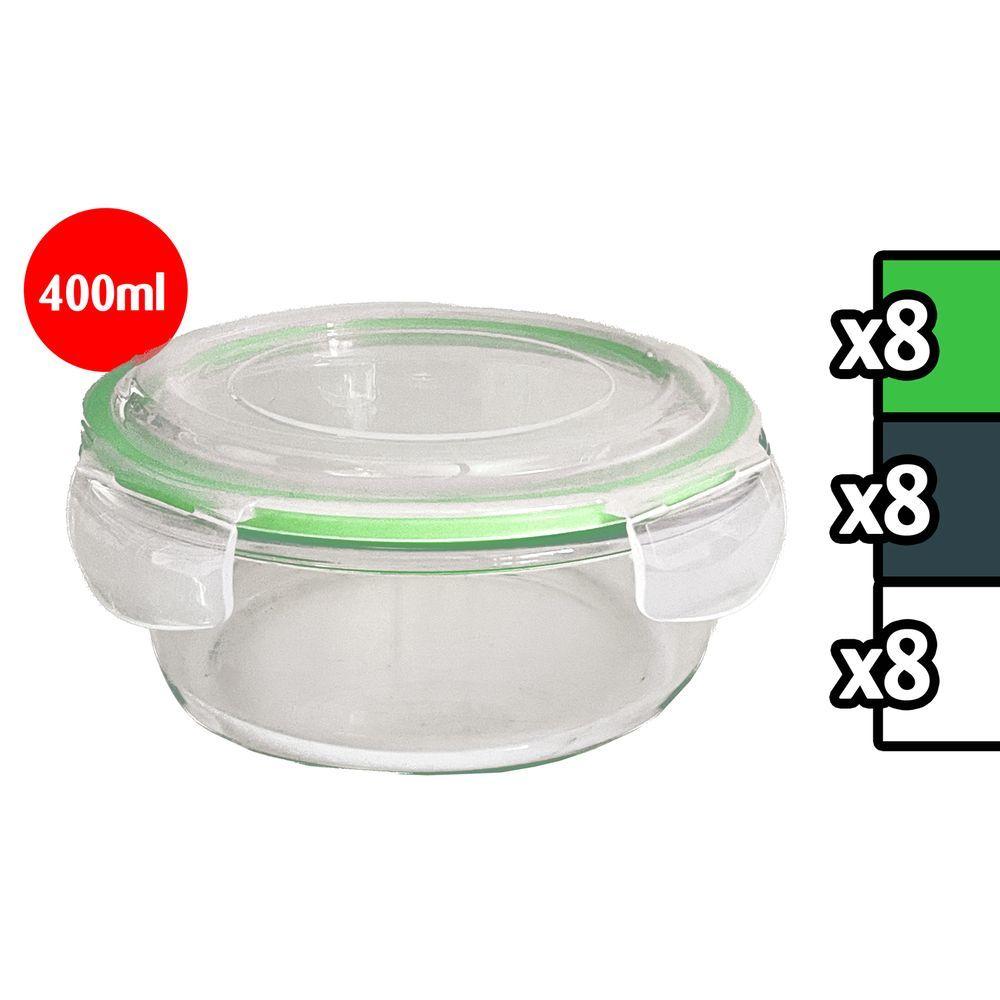 Leh 60023 Contenitore In Vetro C/ Coperchio Tondo 400Ml 13,7*13,7*6,5Cm - Vetro Trasparente - Pirofile | Mikasa