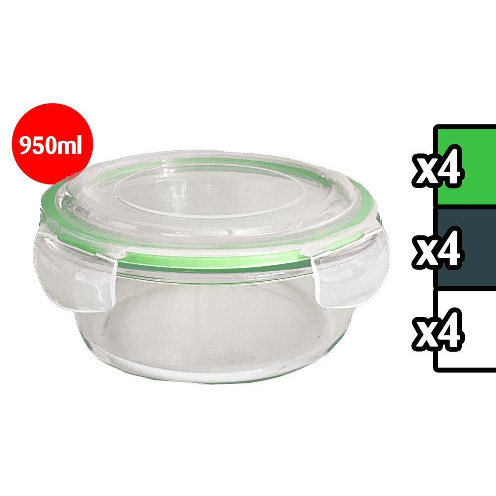 Leh 60025 Contenitore In Vetro C/ Coperchio Tondo 950Ml 18*18*8,1Cm - Vetro Trasparente - Pirofile | Mikasa