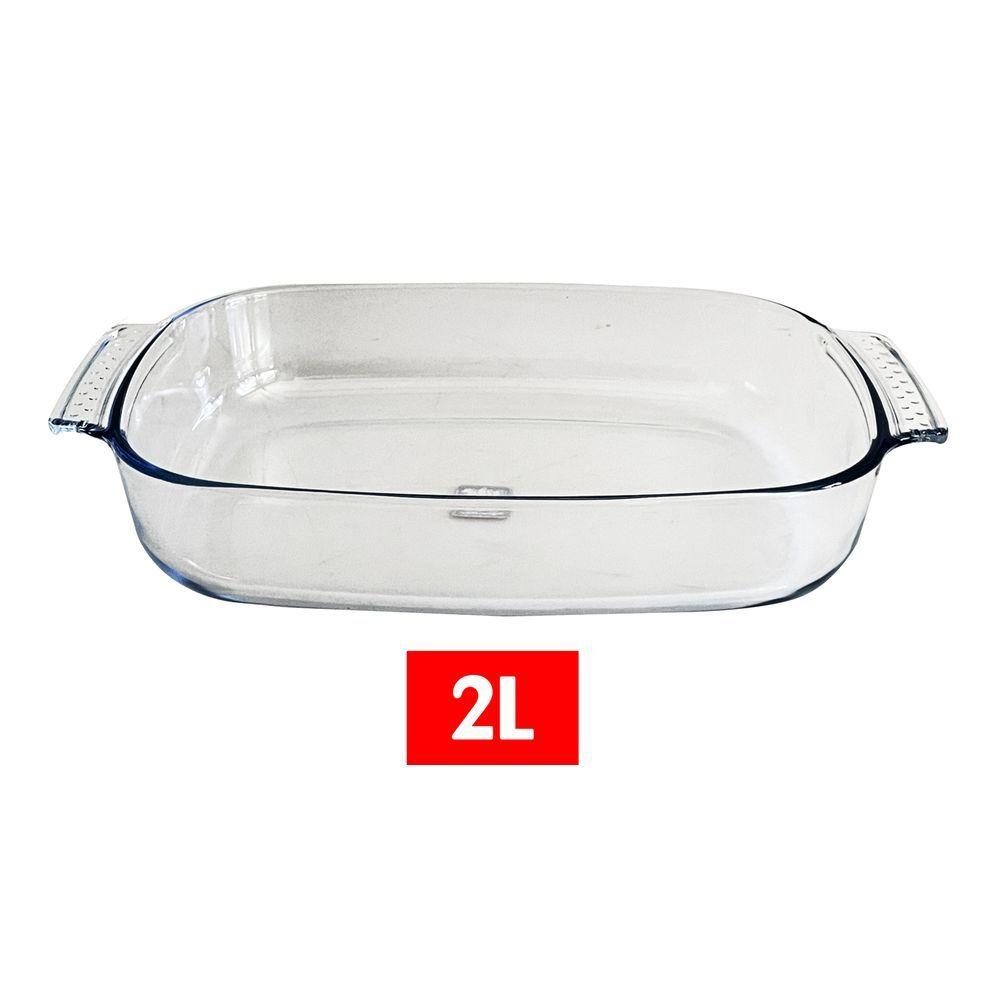 Leh 60031 Pirofila Rett. In Vetro Manici Essence 2L 30,2*19,7*5,8Cm - Vetro Trasparente - Pirofile | Mikasa