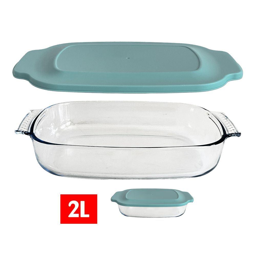 Leh 60041 Pirofila Con Coperchio 2L 30,2*19,7*5,8Cm - Vetro Borosilicato Trasparente - Pirofile | Mikasa