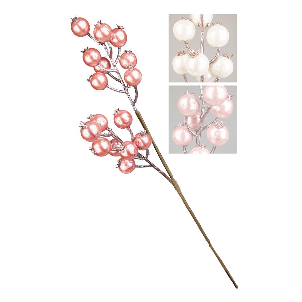 Lei 56676 Pick Classic Melo Perla 47Cm 3 Ass. - Bianco - Fiori (Natale) | Mikasa