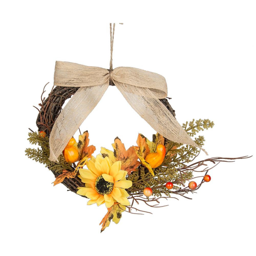 Lei 57705 Ghirlanda Autunno Girasole D.25Cm - Tessuto - Fiori | Mikasa